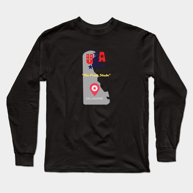 Delaware Long Sleeve T-Shirt by akukkel